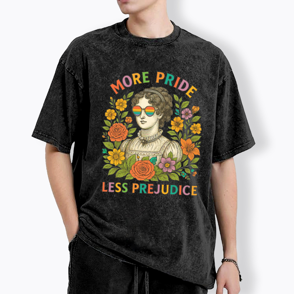 More Pride Less Prejudice Washed T-Shirt