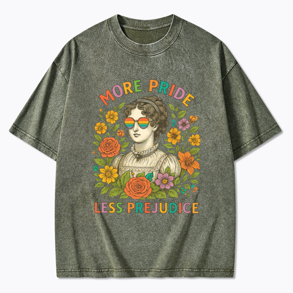 More Pride Less Prejudice Washed T-Shirt