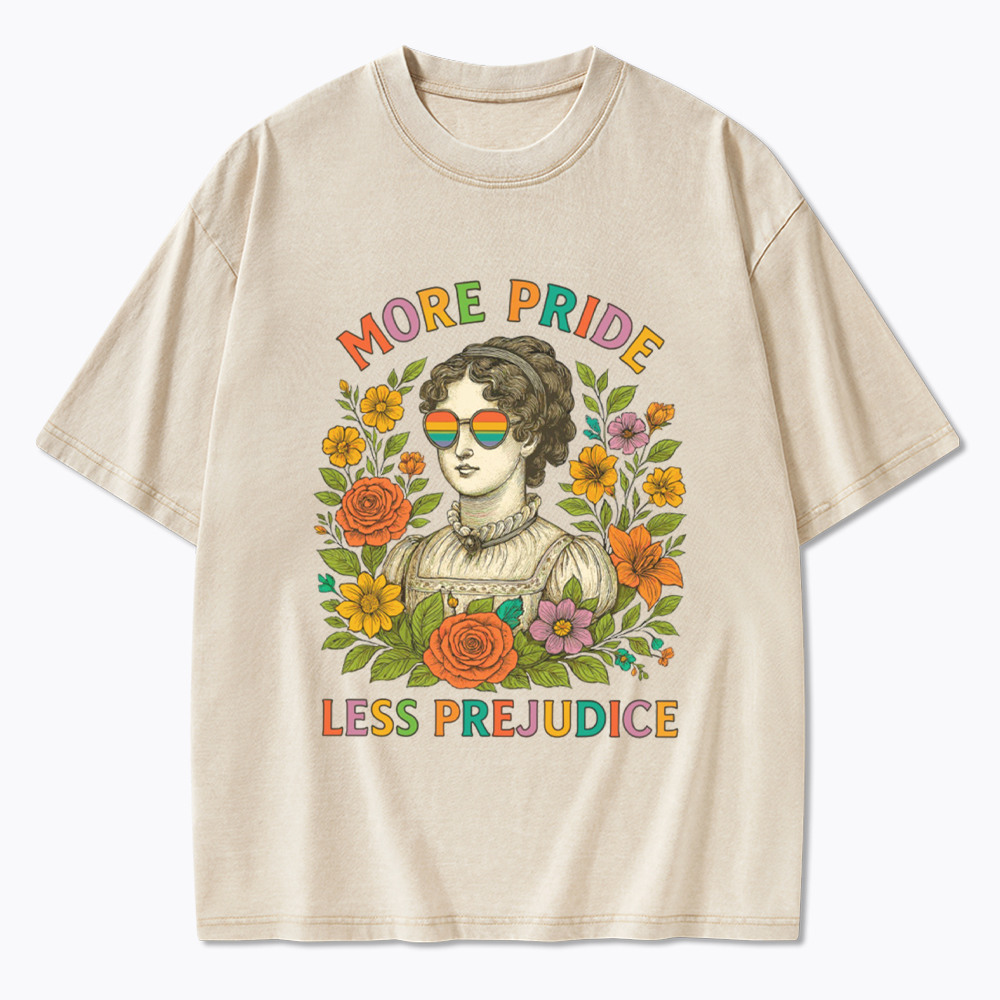 More Pride Less Prejudice Washed T-Shirt