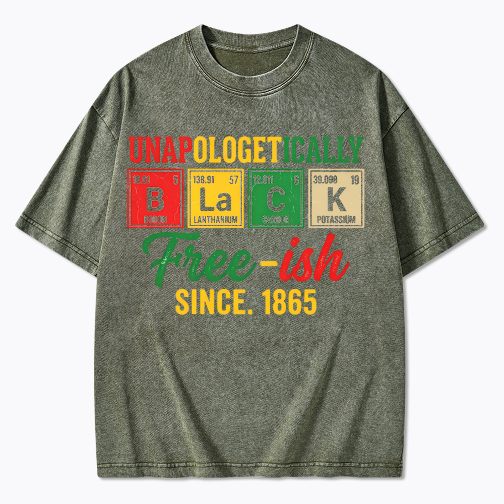 Unapologetically Black Periodic Table Washed T-Shirt