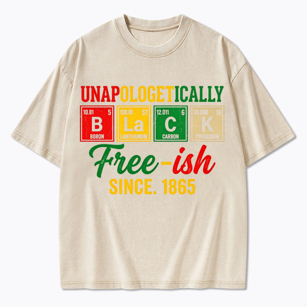 Unapologetically Black Periodic Table Washed T-Shirt