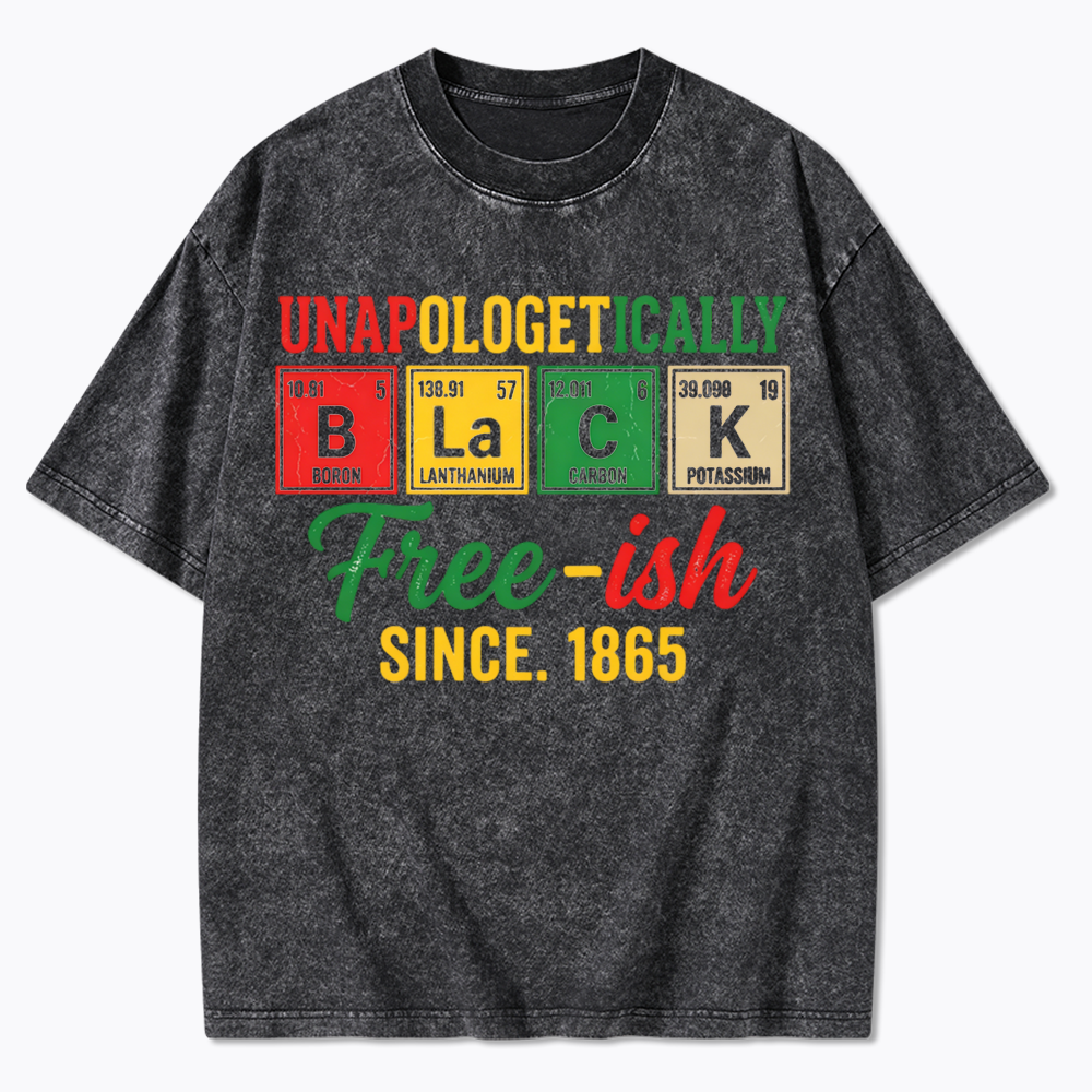 Unapologetically Black Periodic Table Washed T-Shirt