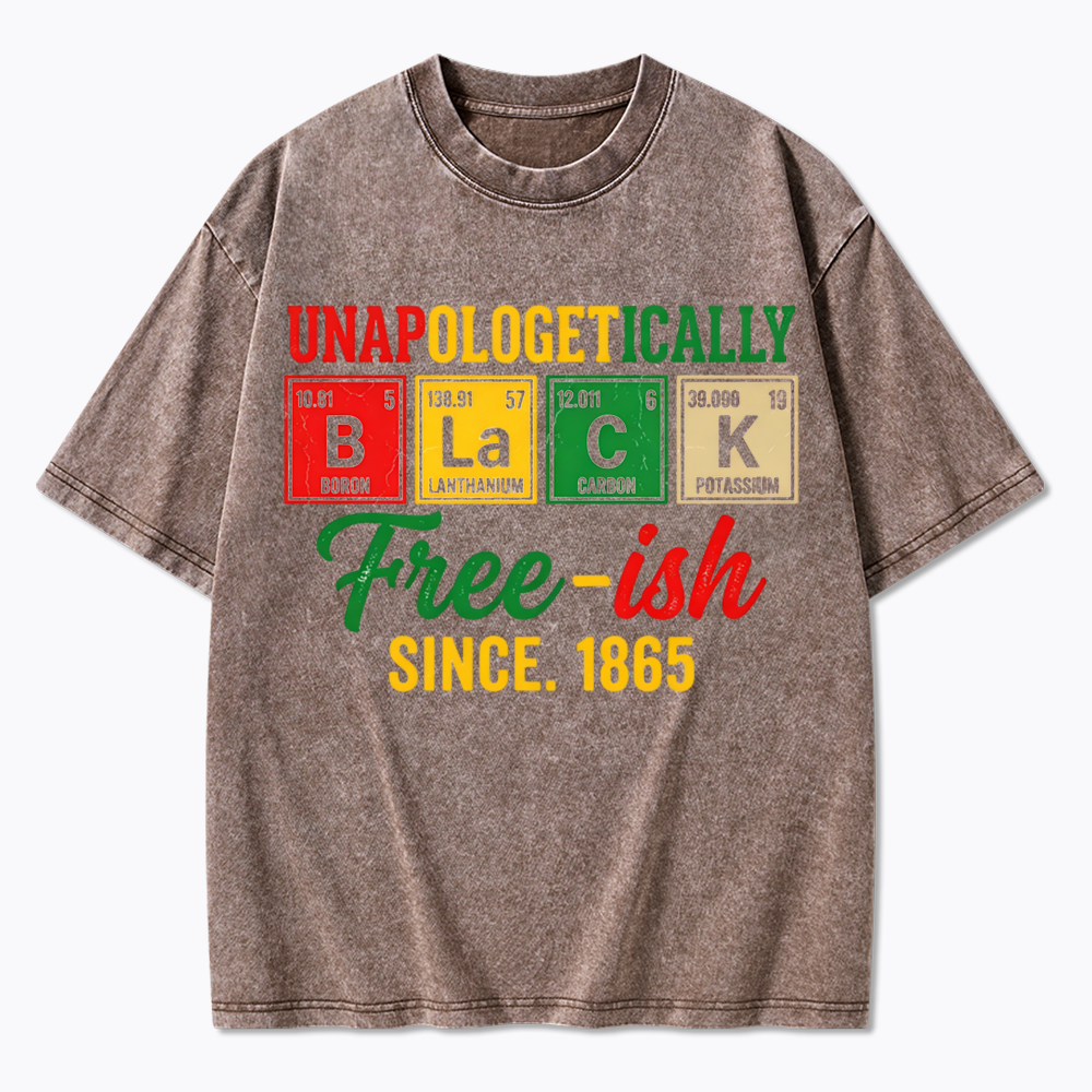 Unapologetically Black Periodic Table Washed T-Shirt