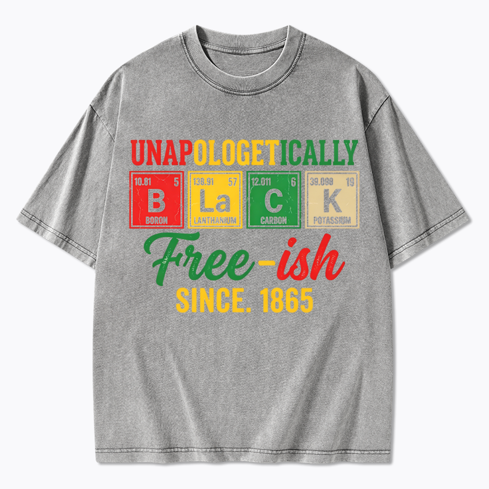 Unapologetically Black Periodic Table Washed T-Shirt