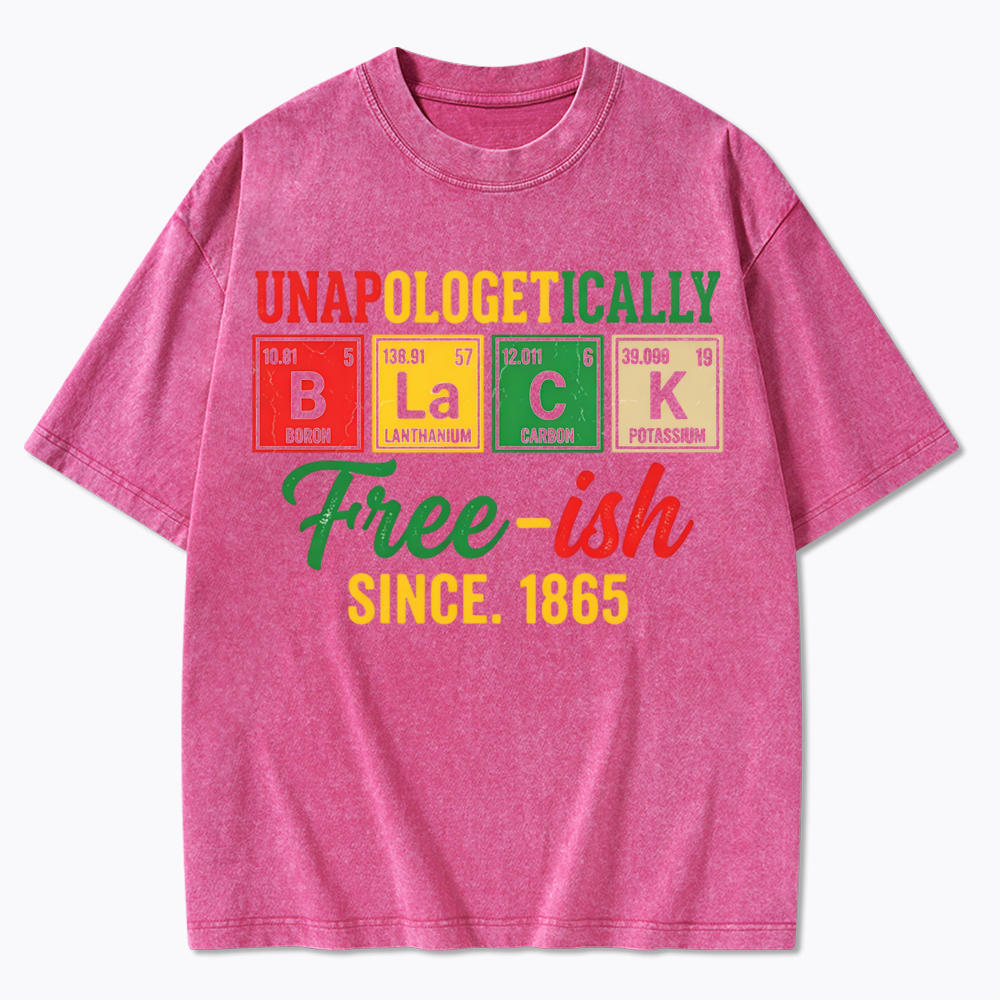 Unapologetically Black Periodic Table Washed T-Shirt