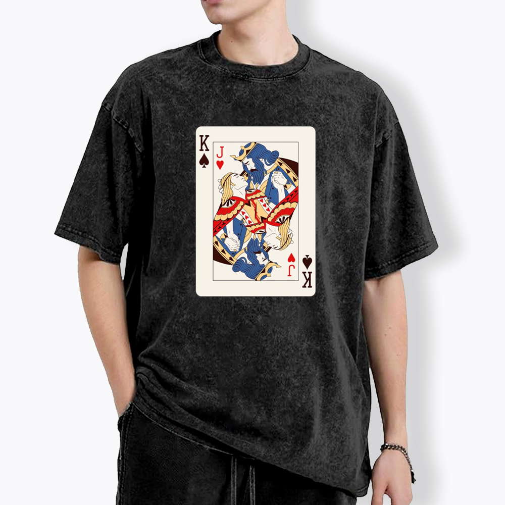 Deck Of Cards King Jack Washed T-Shirt