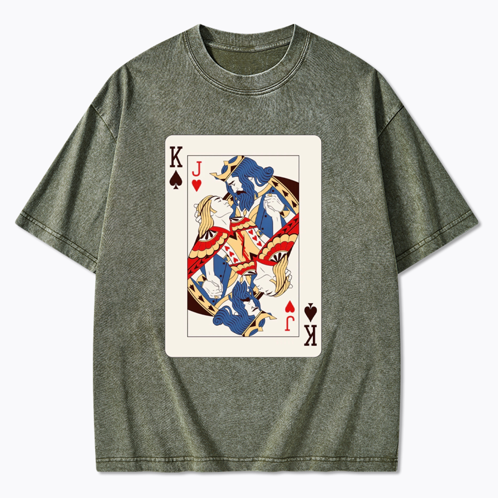 Deck Of Cards King Jack Washed T-Shirt
