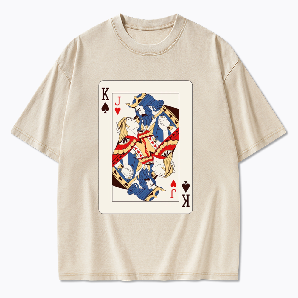 Deck Of Cards King Jack Washed T-Shirt