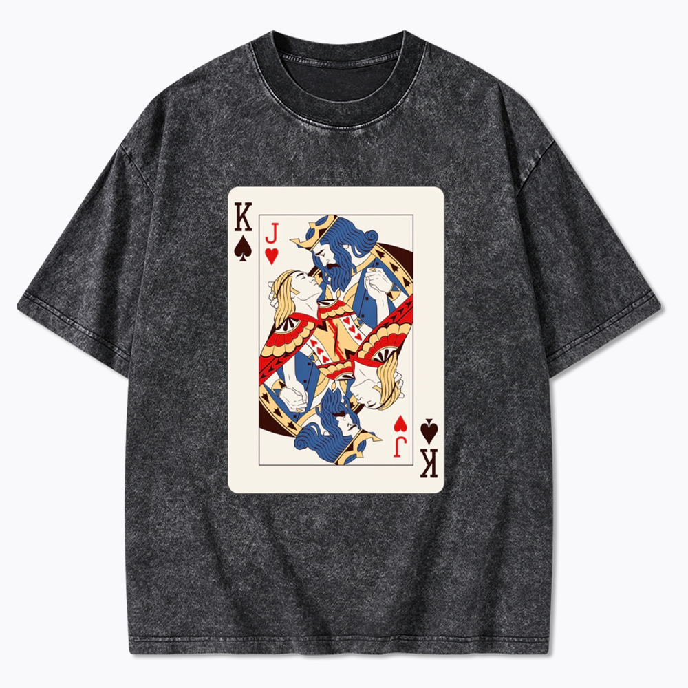 Deck Of Cards King Jack Washed T-Shirt