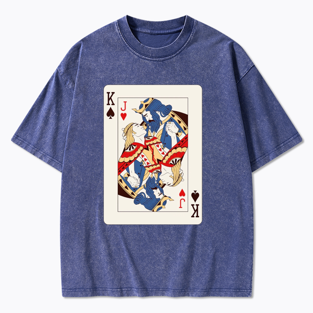 Deck Of Cards King Jack Washed T-Shirt