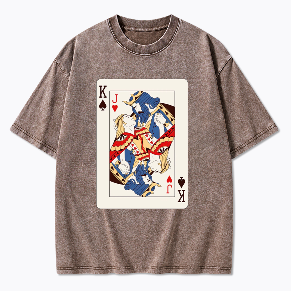 Deck Of Cards King Jack Washed T-Shirt
