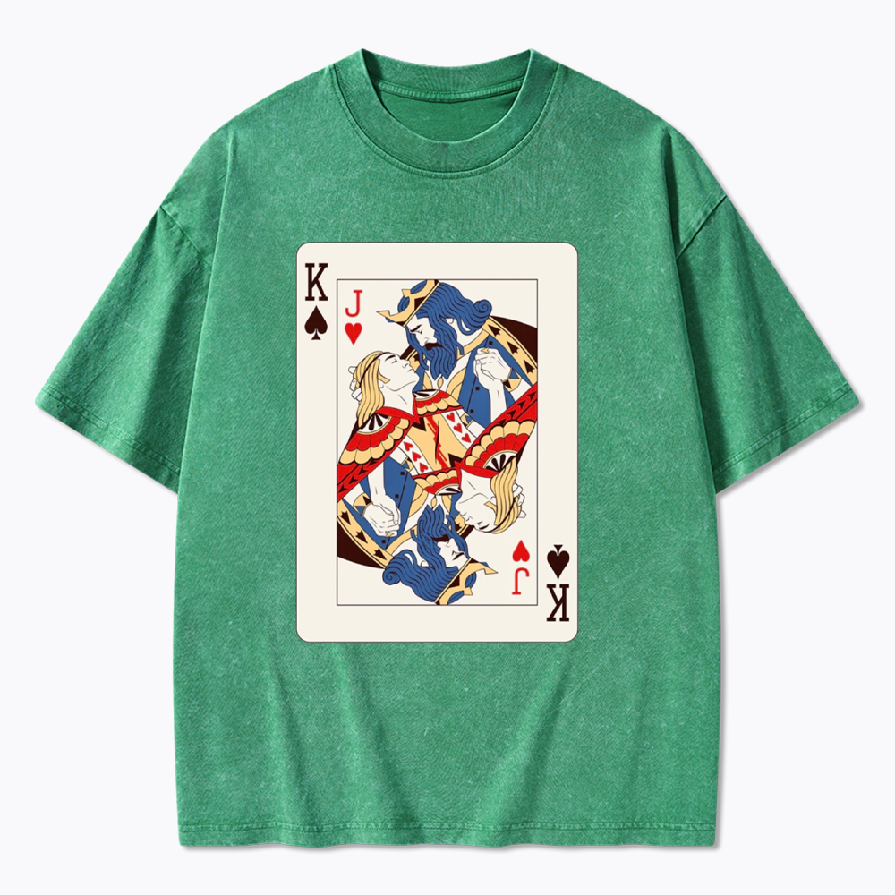Deck Of Cards King Jack Washed T-Shirt