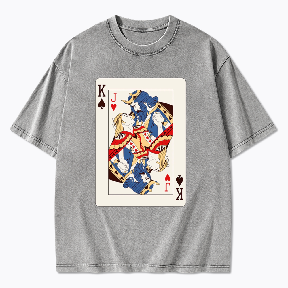Deck Of Cards King Jack Washed T-Shirt
