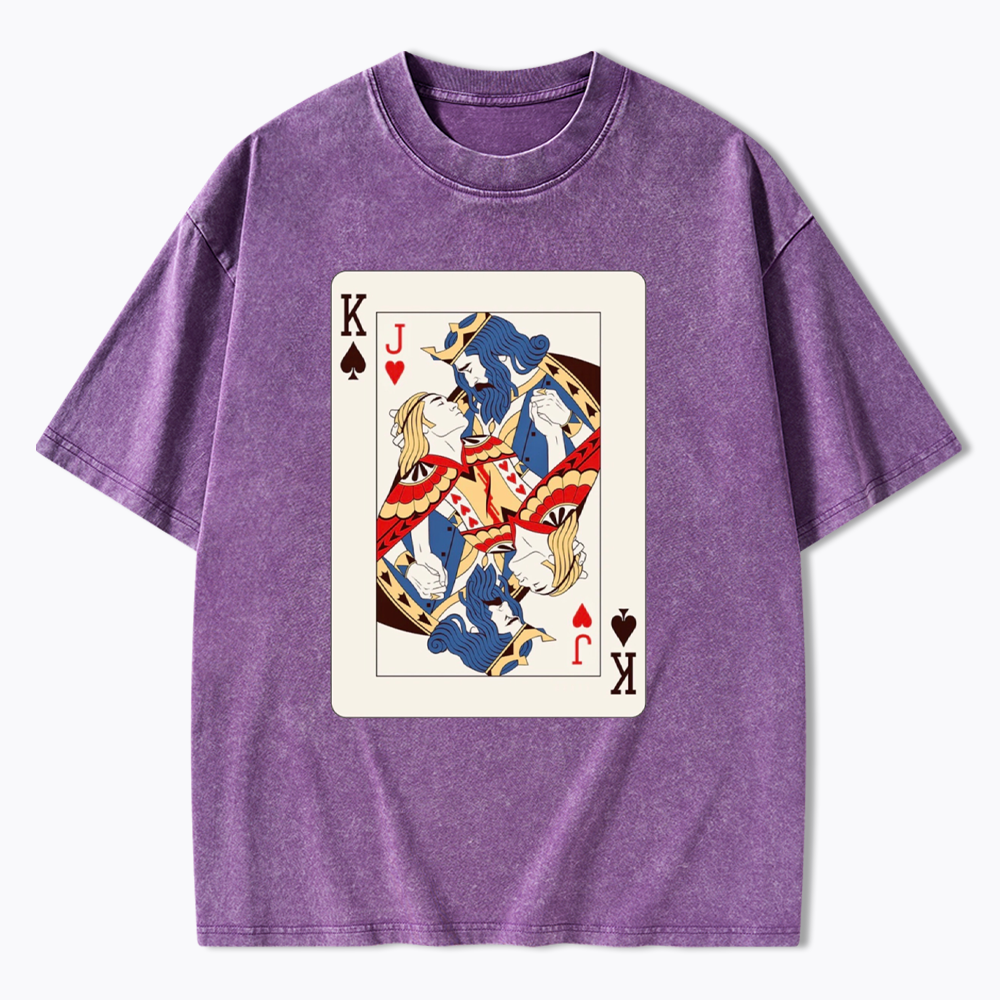 Deck Of Cards King Jack Washed T-Shirt