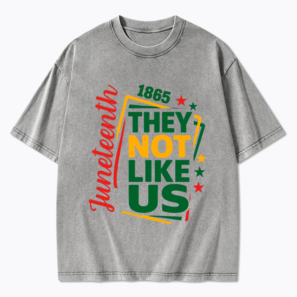 Juneteenth They Not Like Us Washed T-Shirt