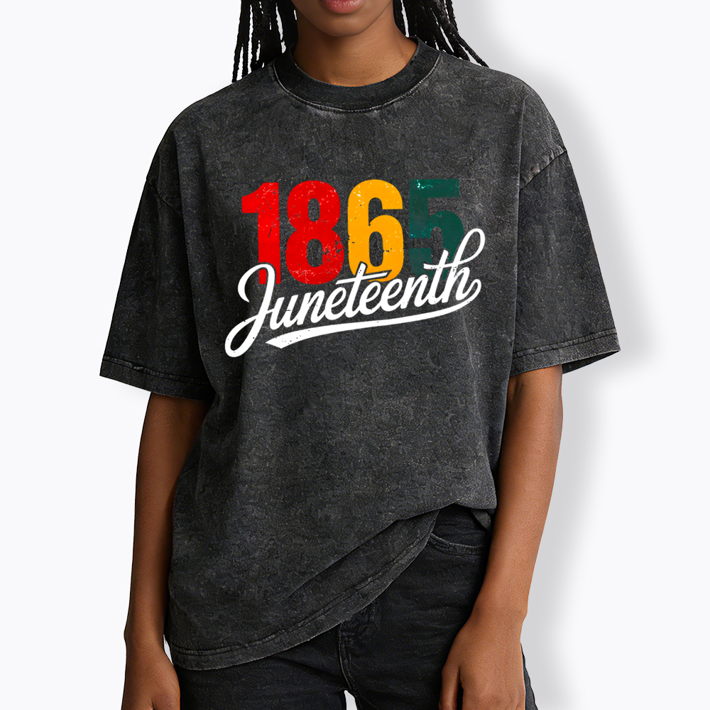 Juneteenth 1865 Black History Washed T-Shirt