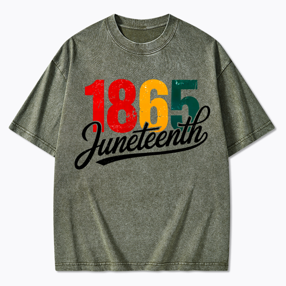 Juneteenth 1865 Black History Washed T-Shirt
