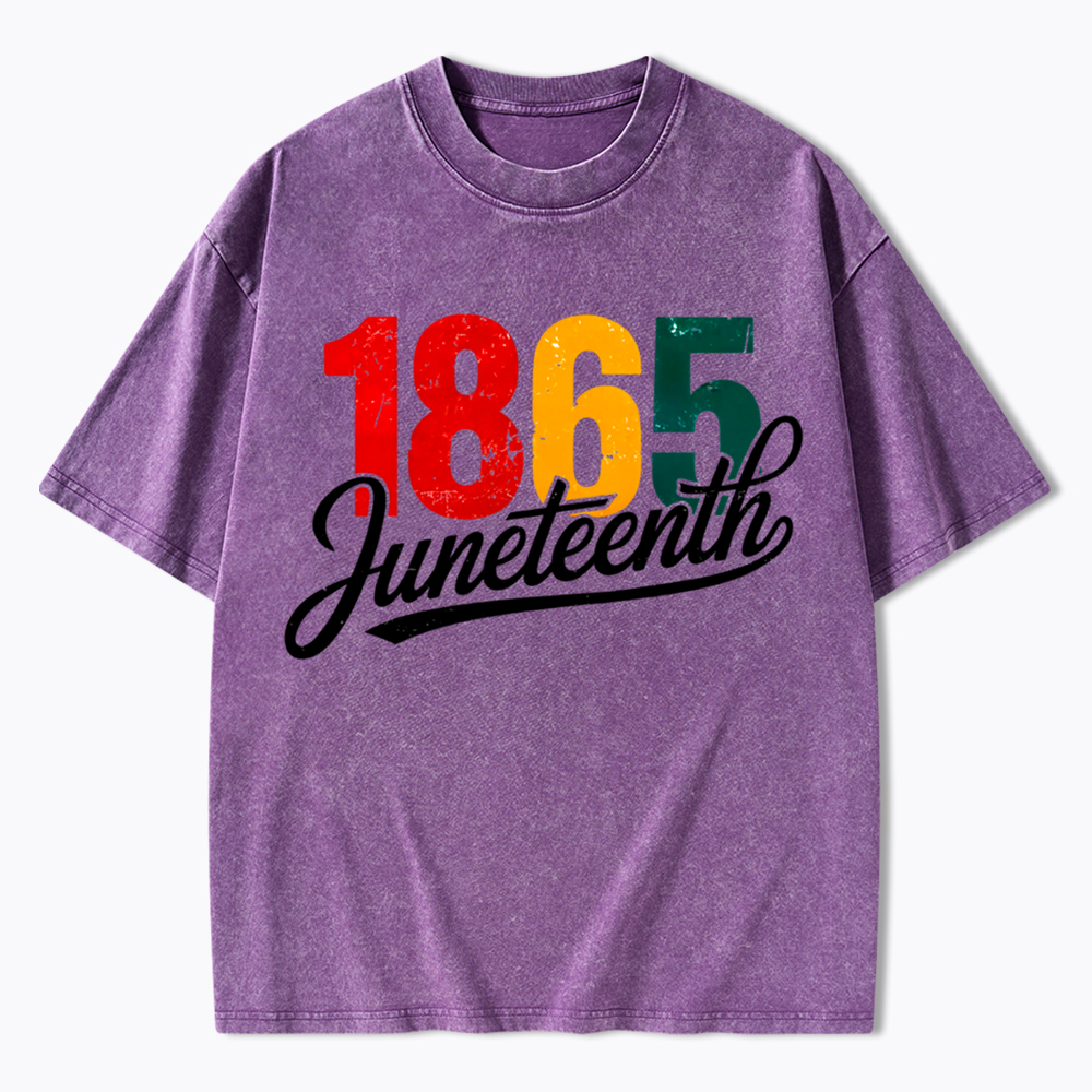 Juneteenth 1865 Black History Washed T-Shirt
