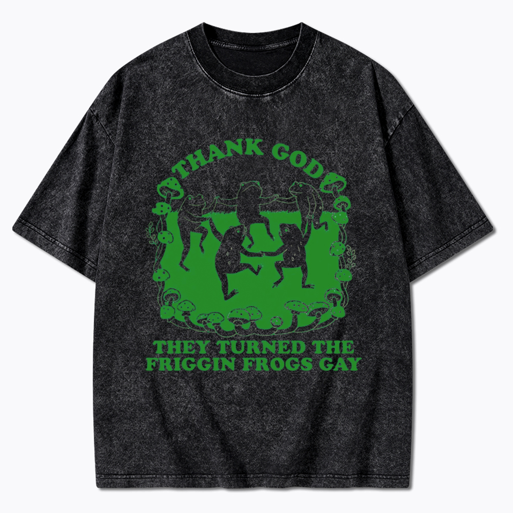They Turned the Friggin Frogs Gay Washed T-Shirt