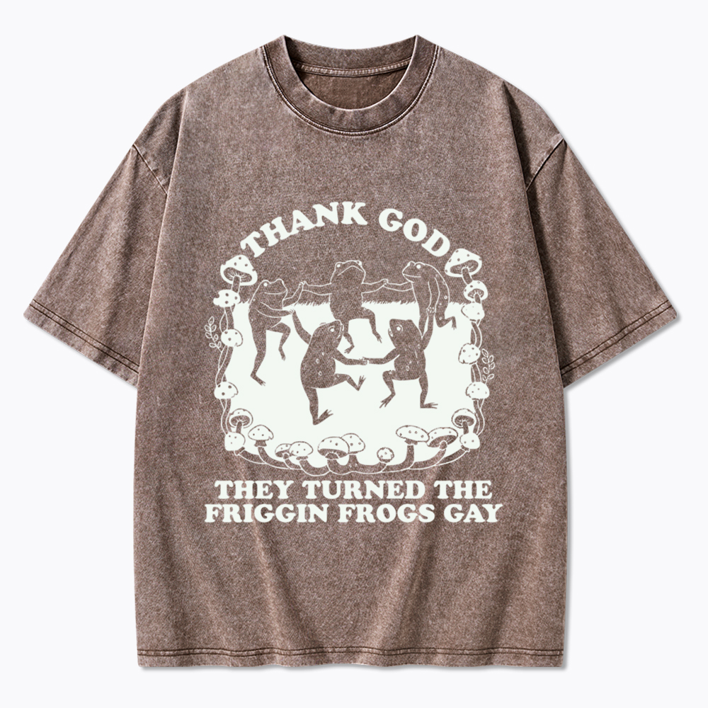 They Turned the Friggin Frogs Gay Washed T-Shirt