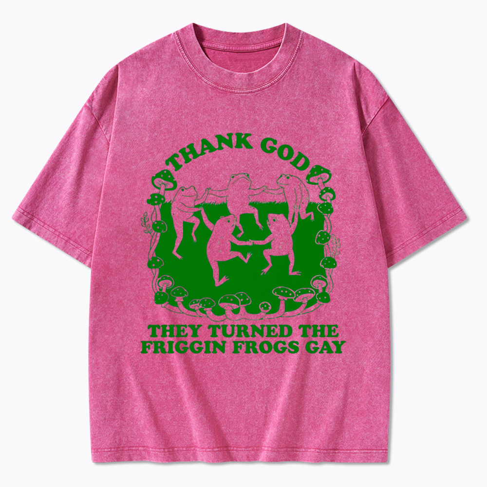 They Turned the Friggin Frogs Gay Washed T-Shirt
