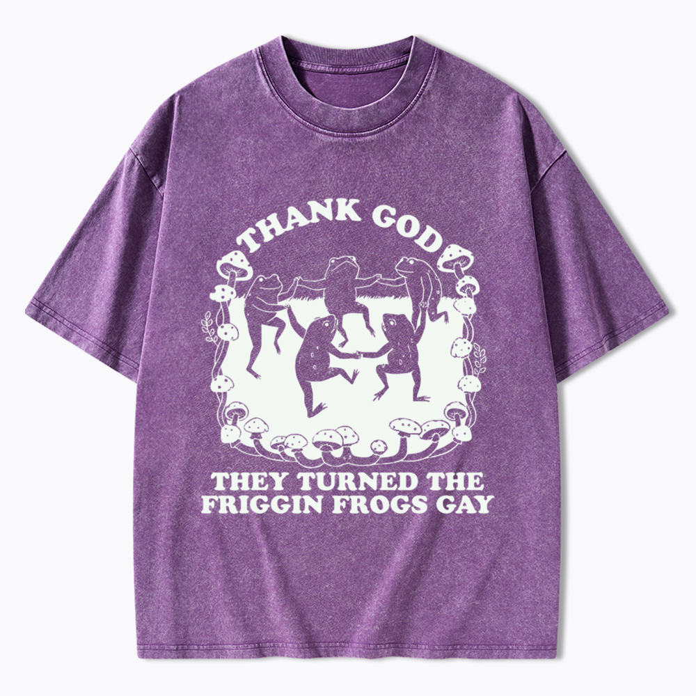 They Turned the Friggin Frogs Gay Washed T-Shirt