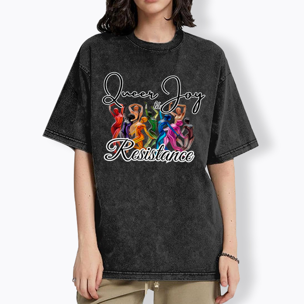 Queer Joy is Resistance Washed T-Shirt