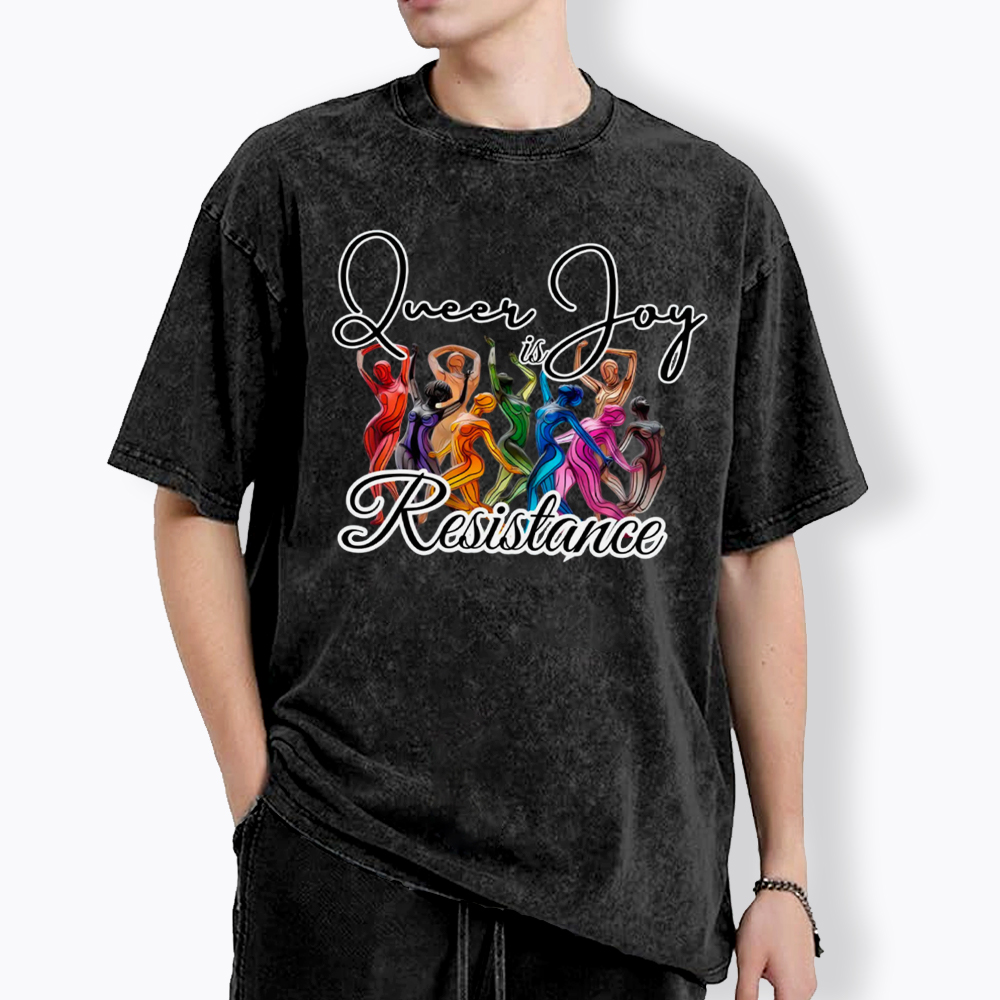Queer Joy is Resistance Washed T-Shirt