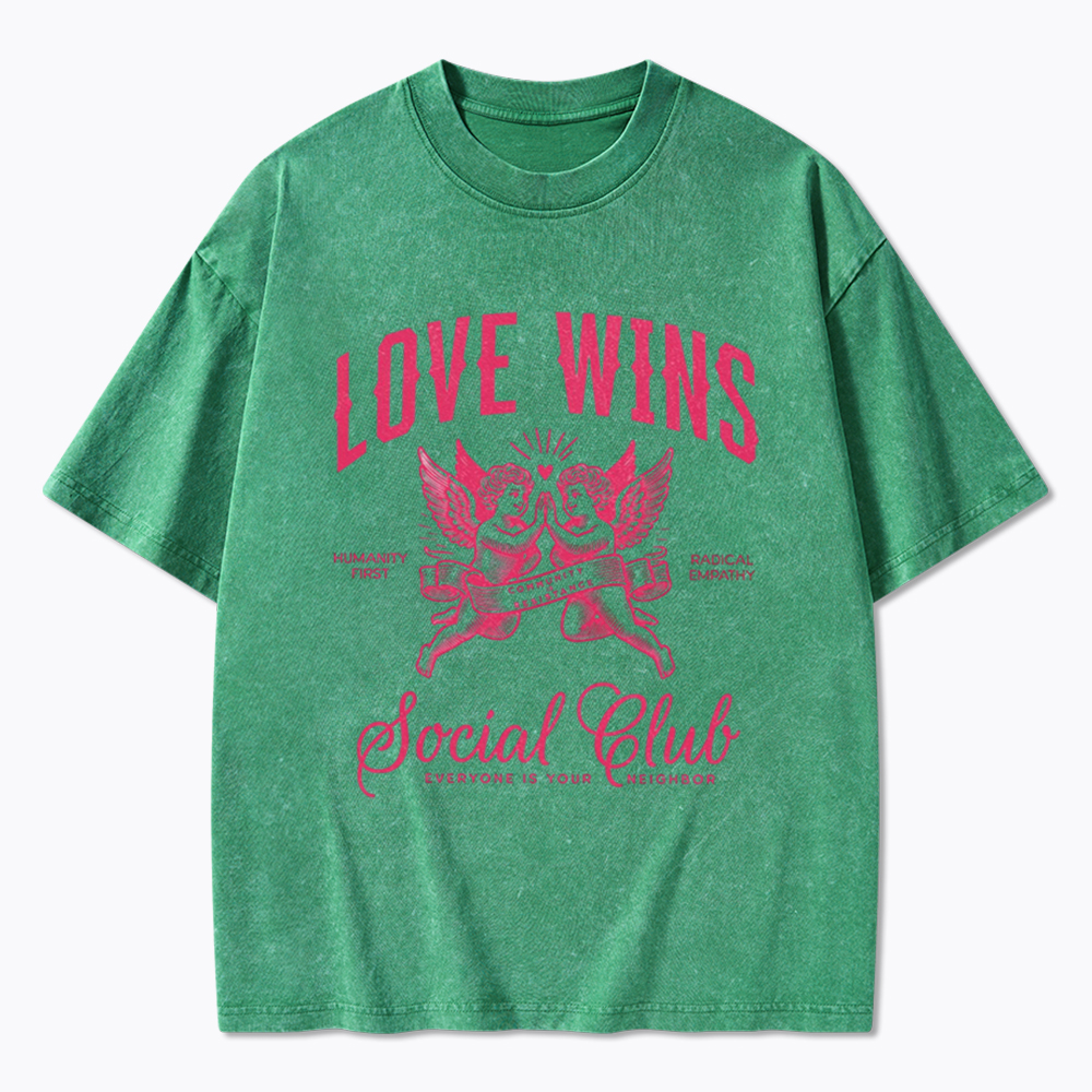 LOVE WINS Social Club Washed T-Shirt