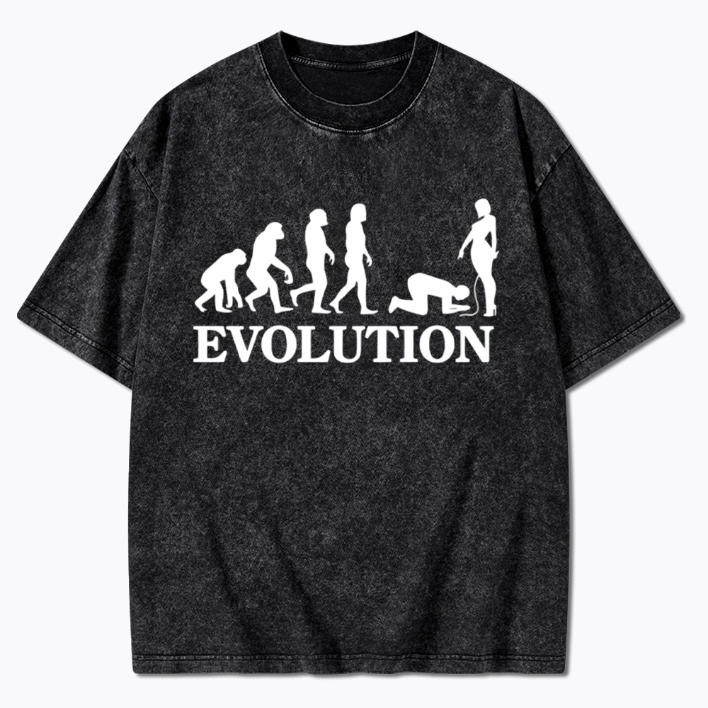 Funny Evolution Simps Washed T-Shirt