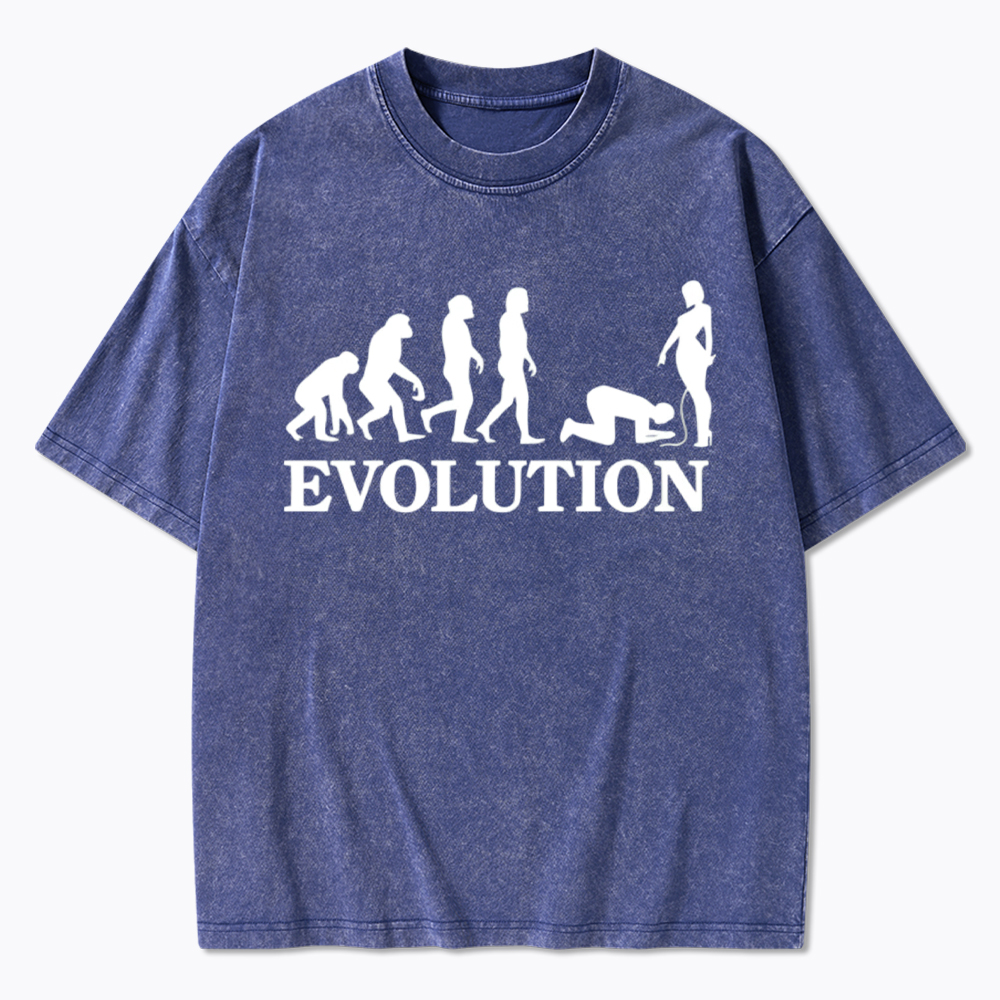 Funny Evolution Simps Washed T-Shirt