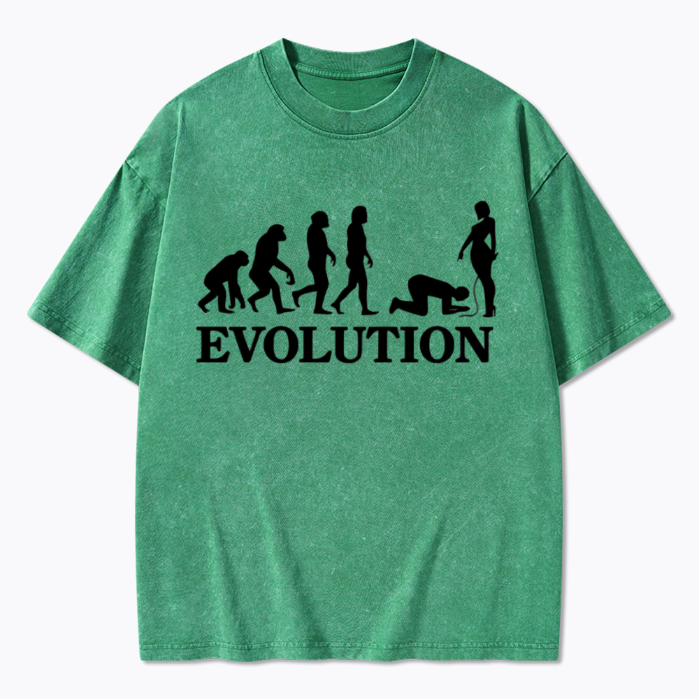 Funny Evolution Simps Washed T-Shirt