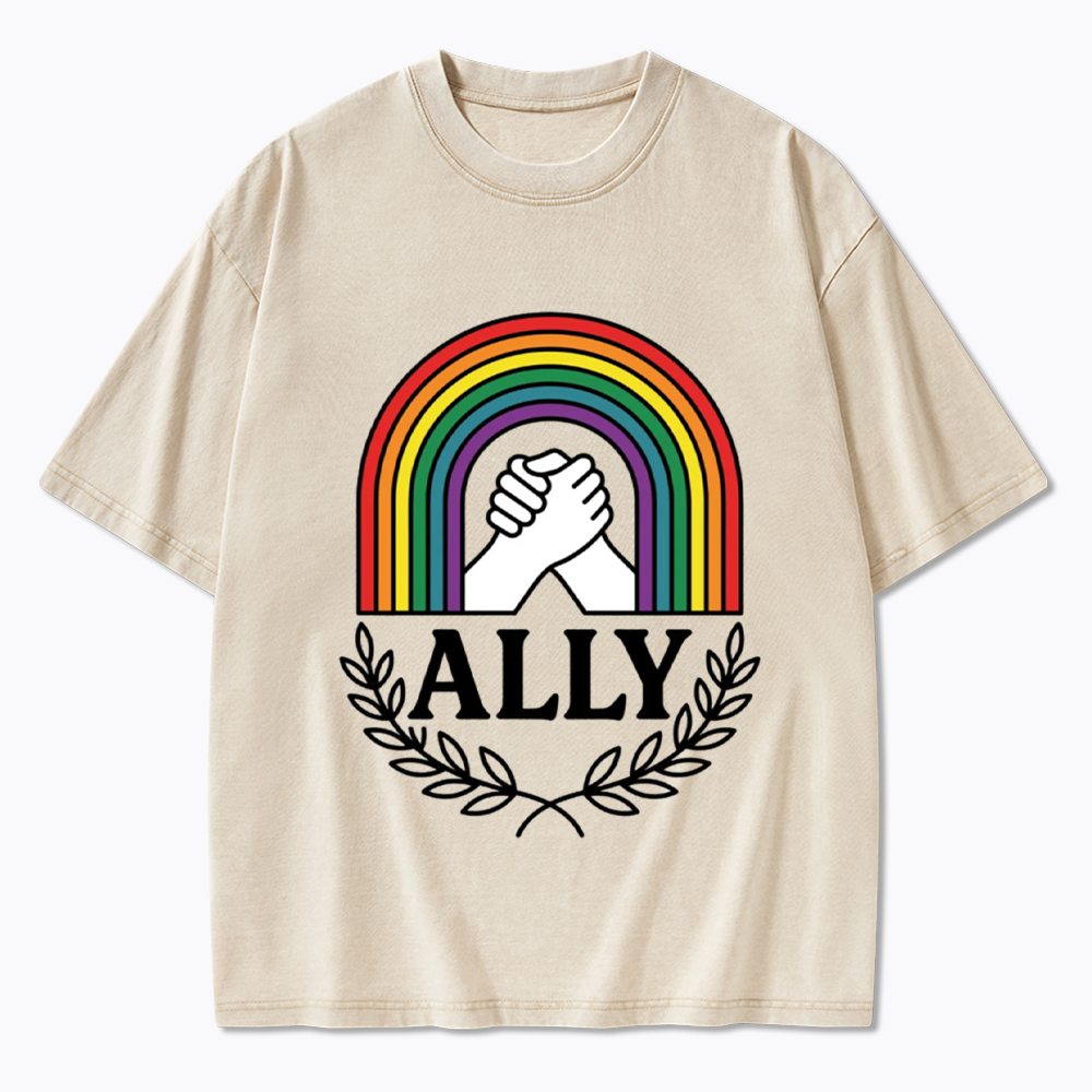 Lgbtq Ally Washed T-Shirt