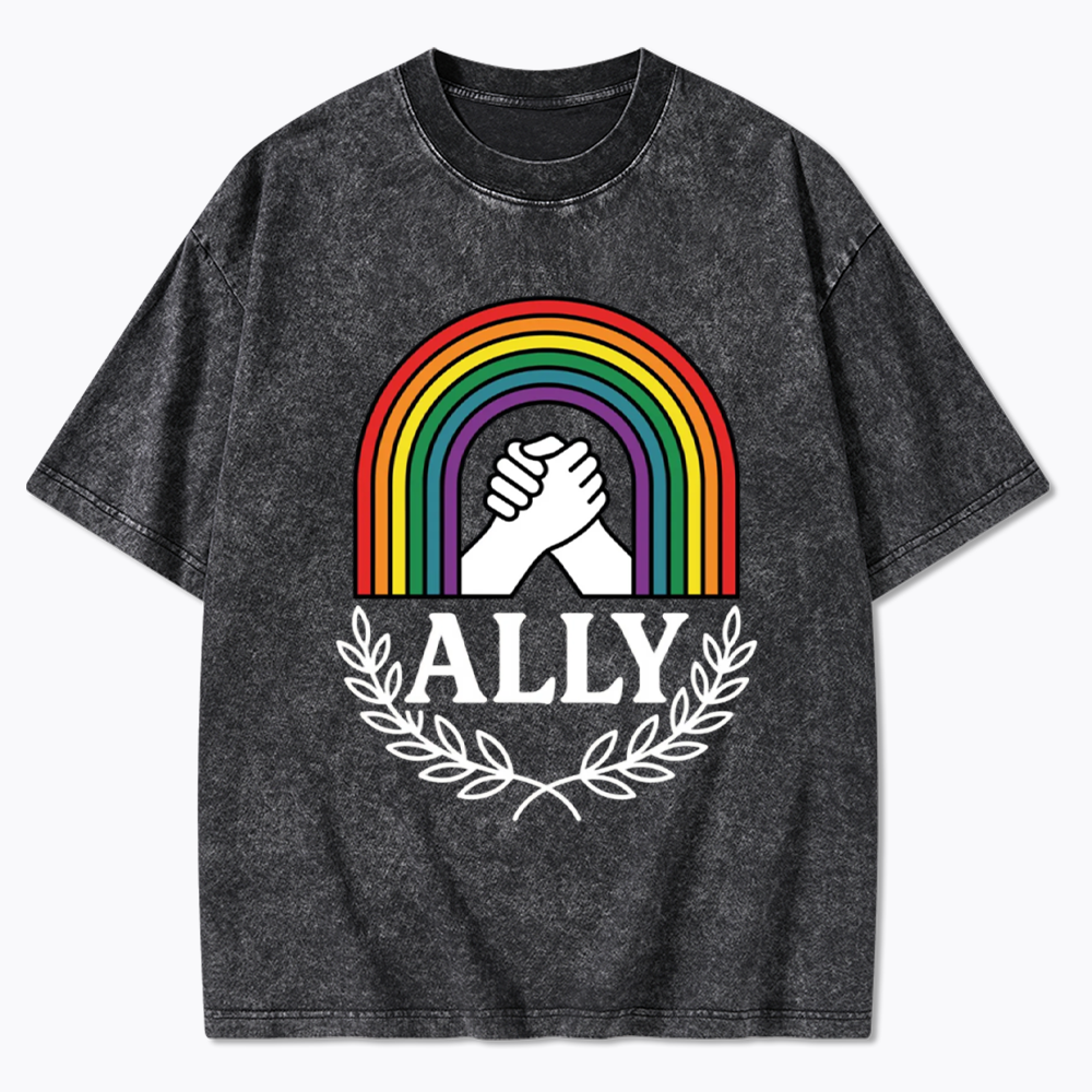 Lgbtq Ally Washed T-Shirt