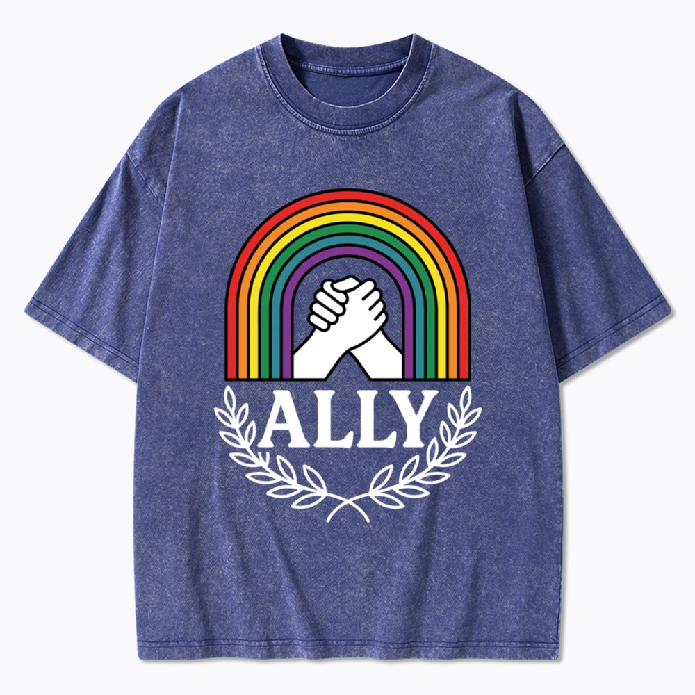 Lgbtq Ally Washed T-Shirt