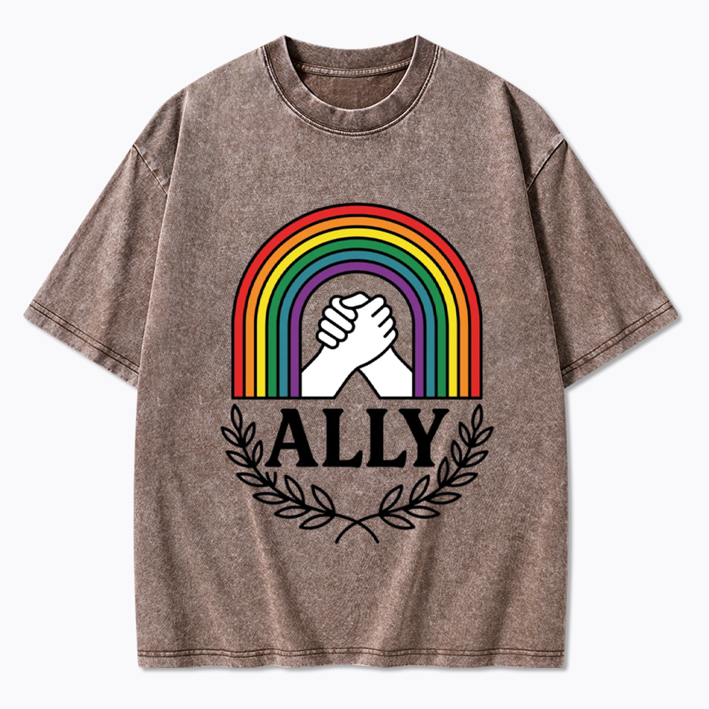 Lgbtq Ally Washed T-Shirt