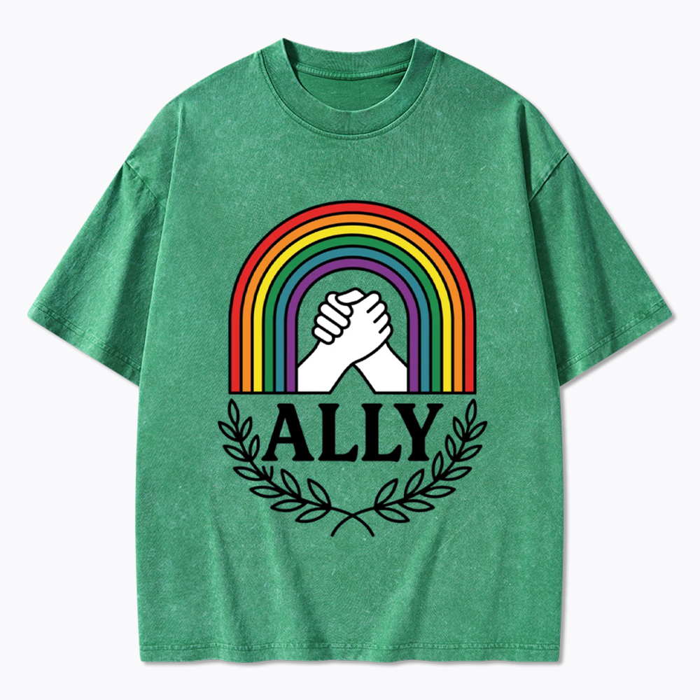 Lgbtq Ally Washed T-Shirt
