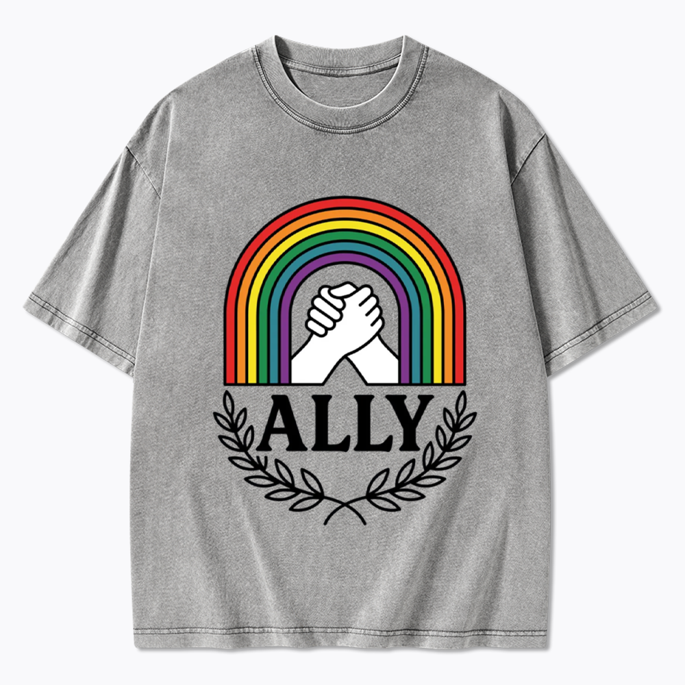 Lgbtq Ally Washed T-Shirt
