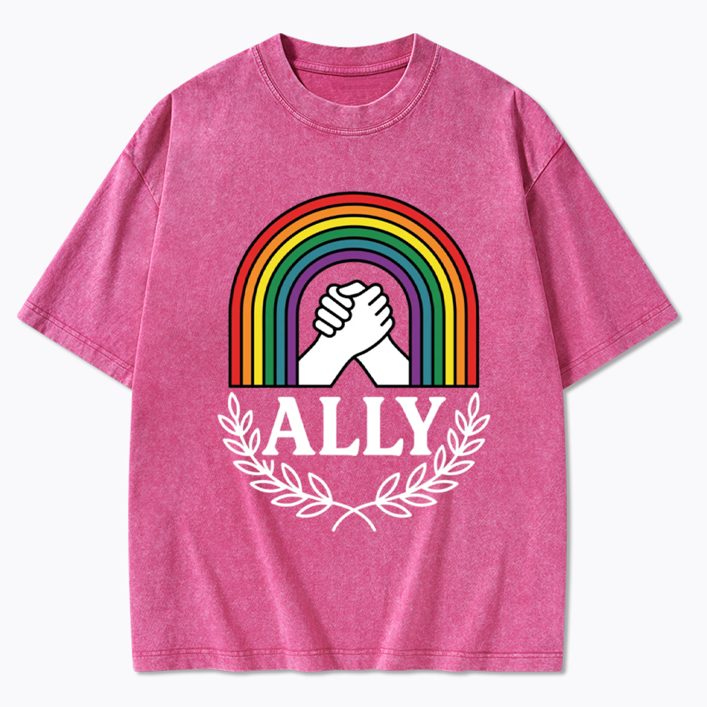 Lgbtq Ally Washed T-Shirt