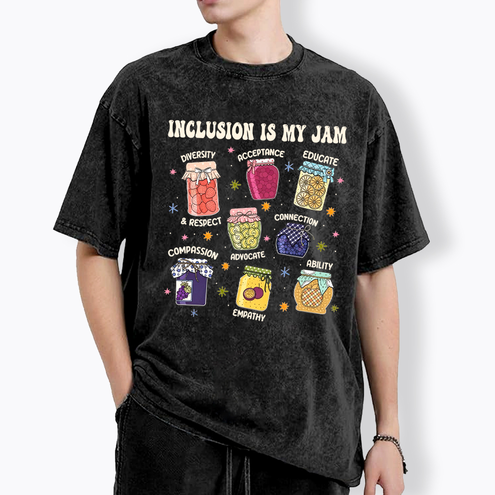 Inclusion Is My Jam, Special Education Washed T-Shirt