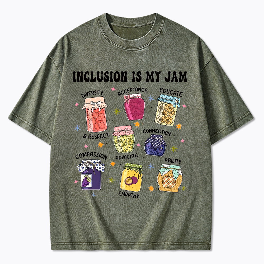Inclusion Is My Jam, Special Education Washed T-Shirt