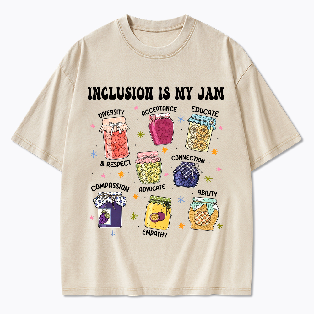 Inclusion Is My Jam, Special Education Washed T-Shirt