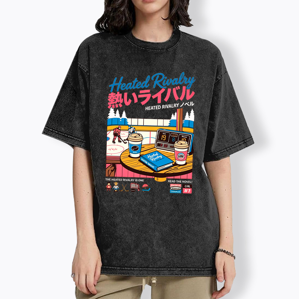 90s Retro Ice Hockey Washed T-Shirt