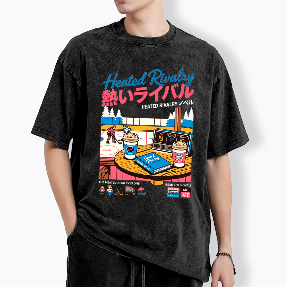 90s Retro Ice Hockey Washed T-Shirt