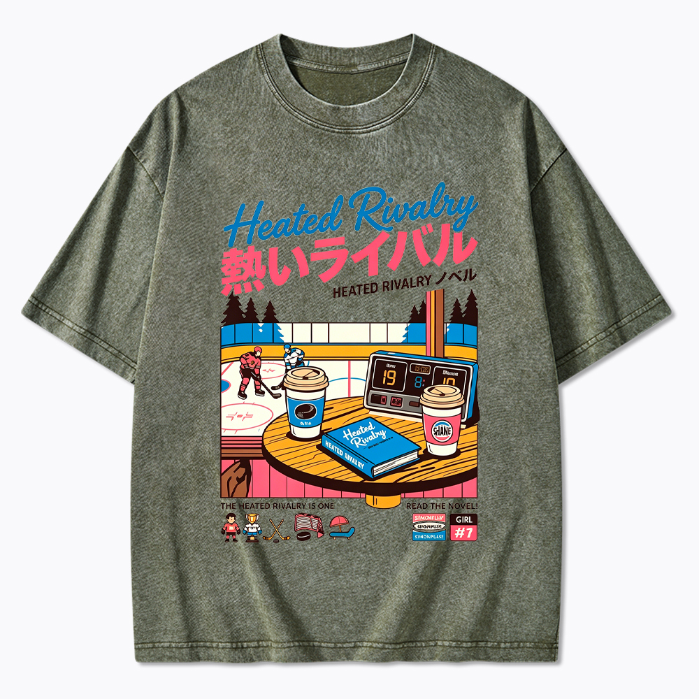 90s Retro Ice Hockey Washed T-Shirt