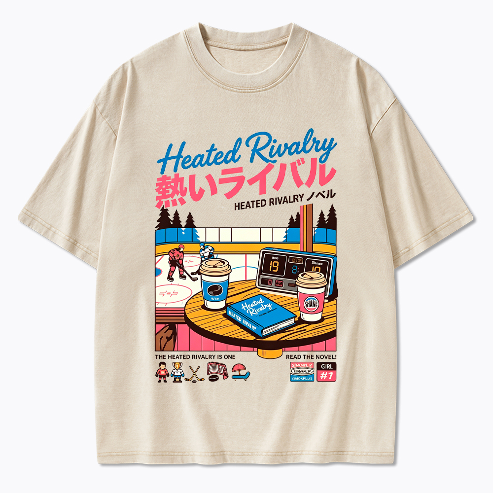 90s Retro Ice Hockey Washed T-Shirt