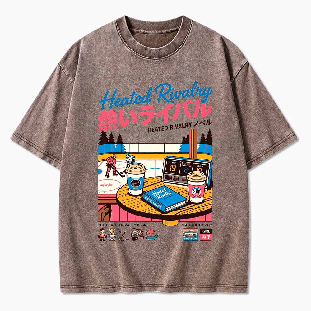 90s Retro Ice Hockey Washed T-Shirt