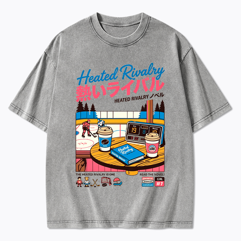 90s Retro Ice Hockey Washed T-Shirt