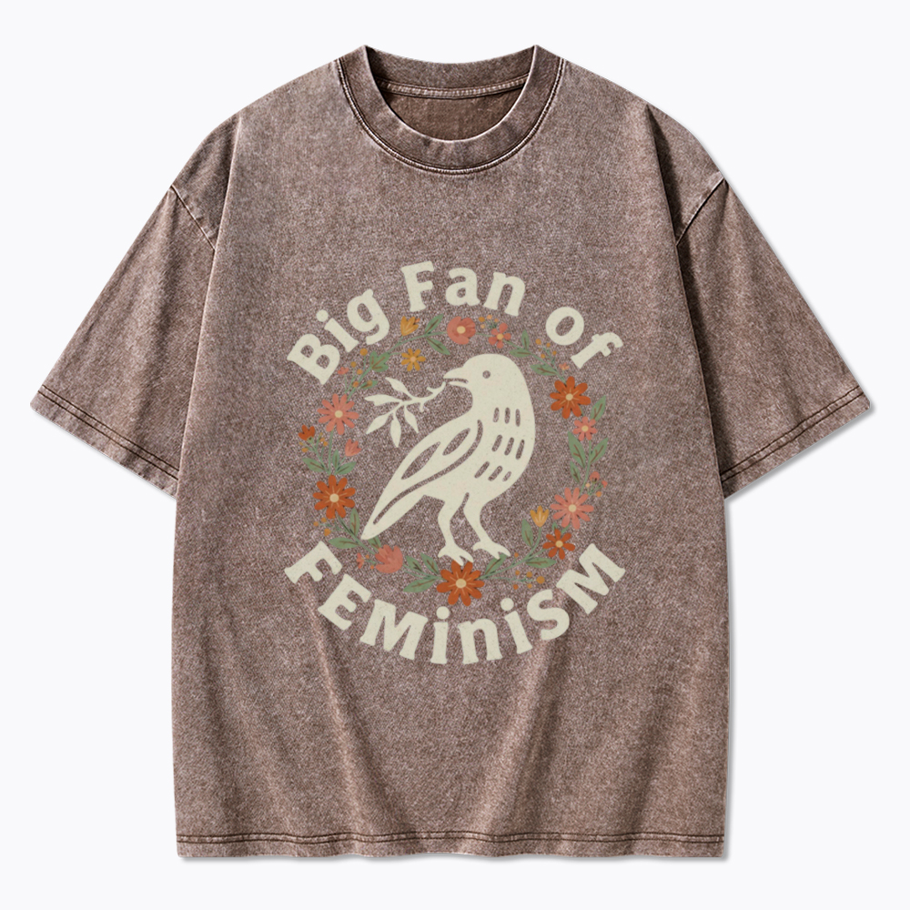 Big Fan of Feminism Washed T-Shirt