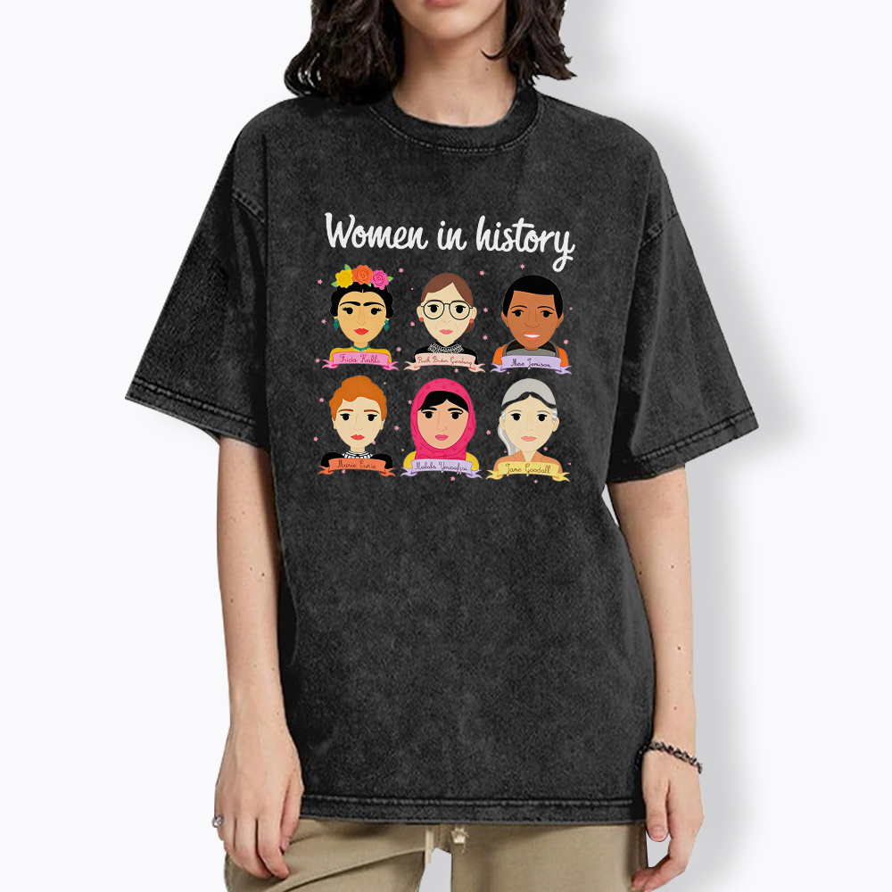 Women In History Washed T-Shirt